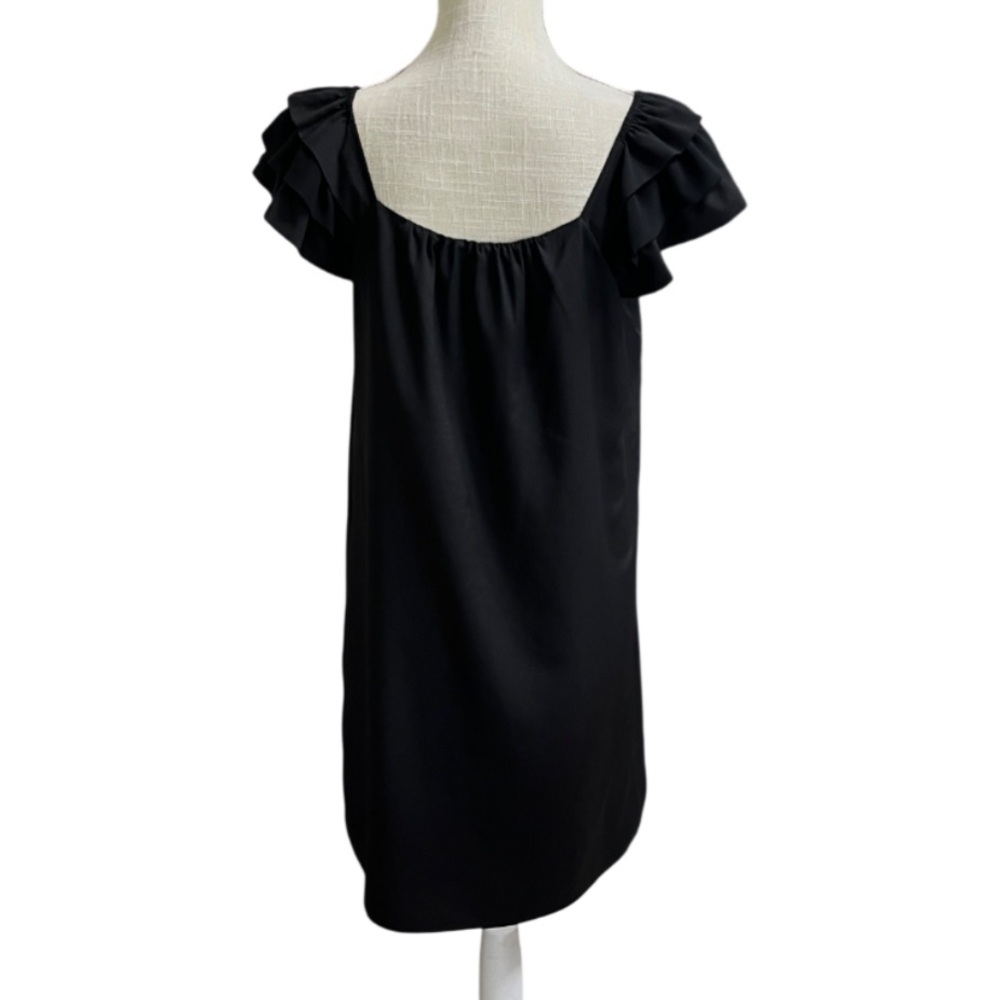 Ann Taylor LOFT Black Ruffle Cap Sleeve
Sheath Dress Size 8 - Picture 3 of 9